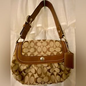 Authentic Coach Brown Signature Boho Small Purse